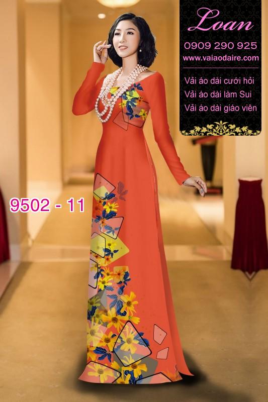 Vải áo dài hoa 3D Vải áo dài hoa 3D