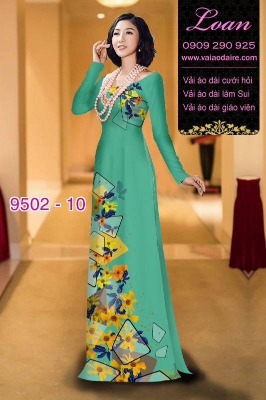Vải áo dài hoa 3D Vải áo dài hoa 3D