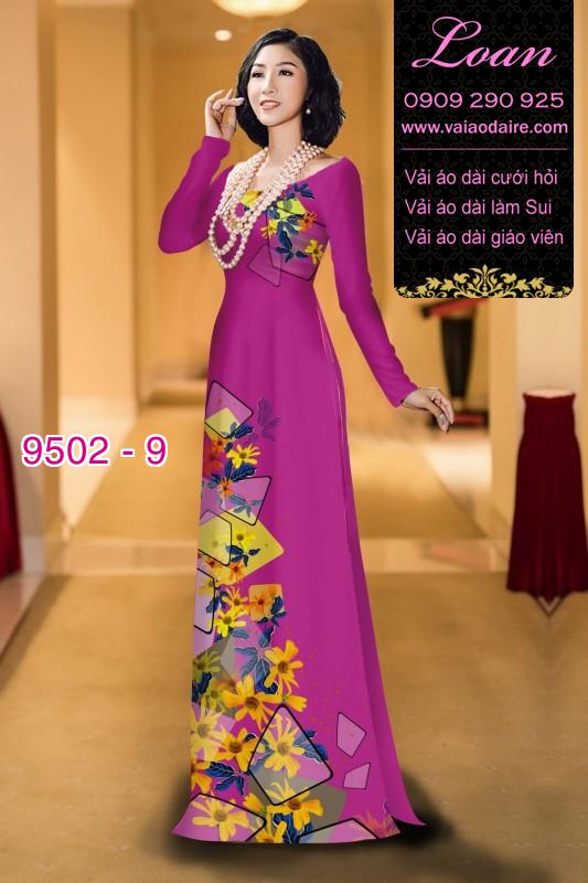 Vải áo dài hoa 3D Vải áo dài hoa 3D
