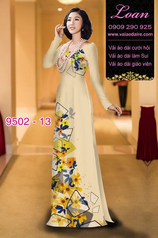 Vải áo dài hoa 3D Vải áo dài hoa 3D