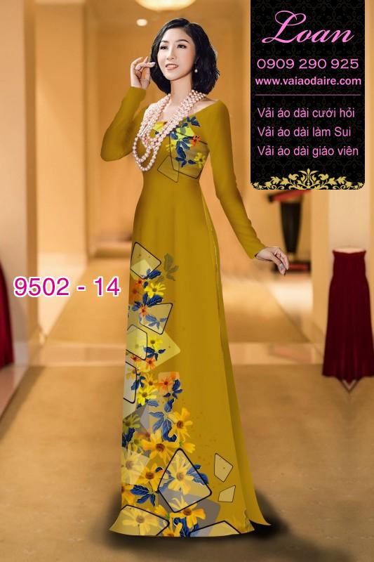 Vải áo dài hoa 3D Vải áo dài hoa 3D