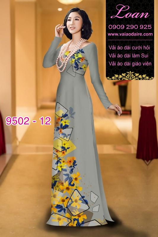 Vải áo dài hoa 3D Vải áo dài hoa 3D