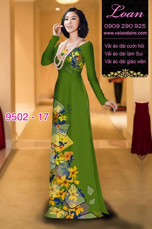 Vải áo dài hoa 3D Vải áo dài hoa 3D