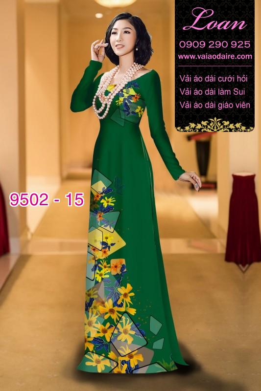 Vải áo dài hoa 3D Vải áo dài hoa 3D