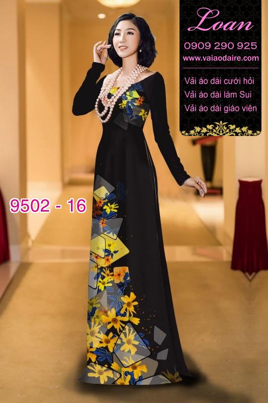 Vải áo dài hoa 3D Vải áo dài hoa 3D