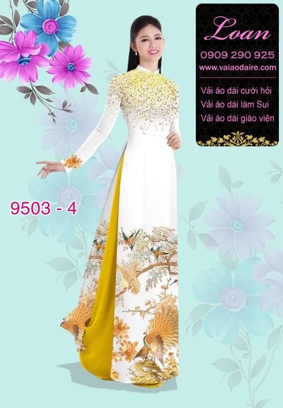 Vải áo dài hoa 3D Vải áo dài hoa 3D