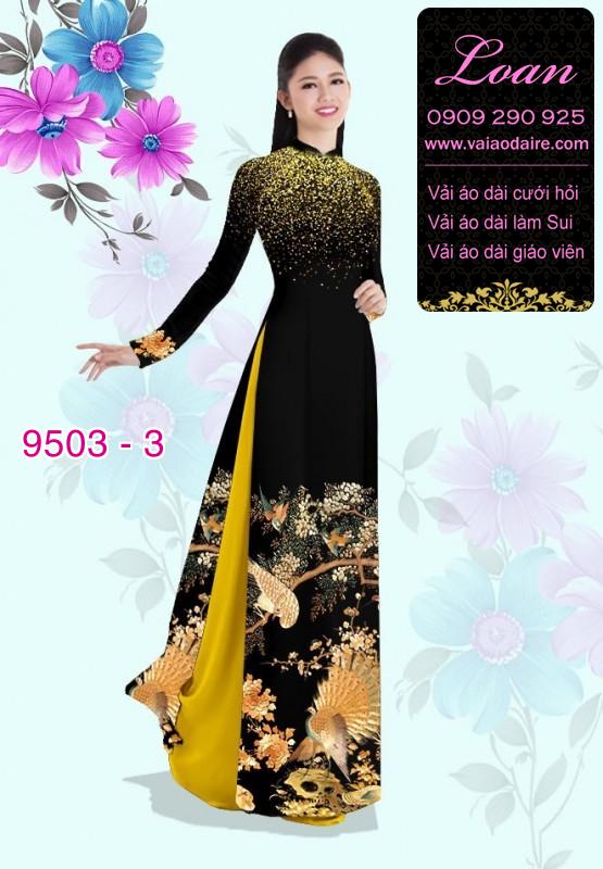 Vải áo dài hoa 3D Vải áo dài hoa 3D