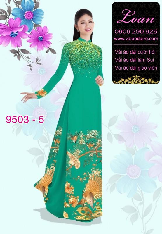 Vải áo dài hoa 3D Vải áo dài hoa 3D