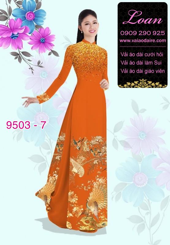 Vải áo dài hoa 3D Vải áo dài hoa 3D