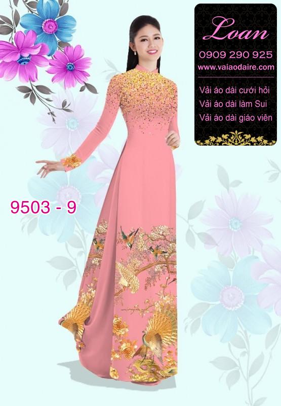 Vải áo dài hoa 3D Vải áo dài hoa 3D