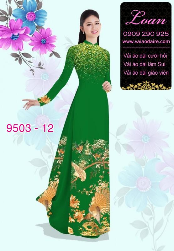 Vải áo dài hoa 3D Vải áo dài hoa 3D