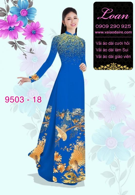 Vải áo dài hoa 3D Vải áo dài hoa 3D