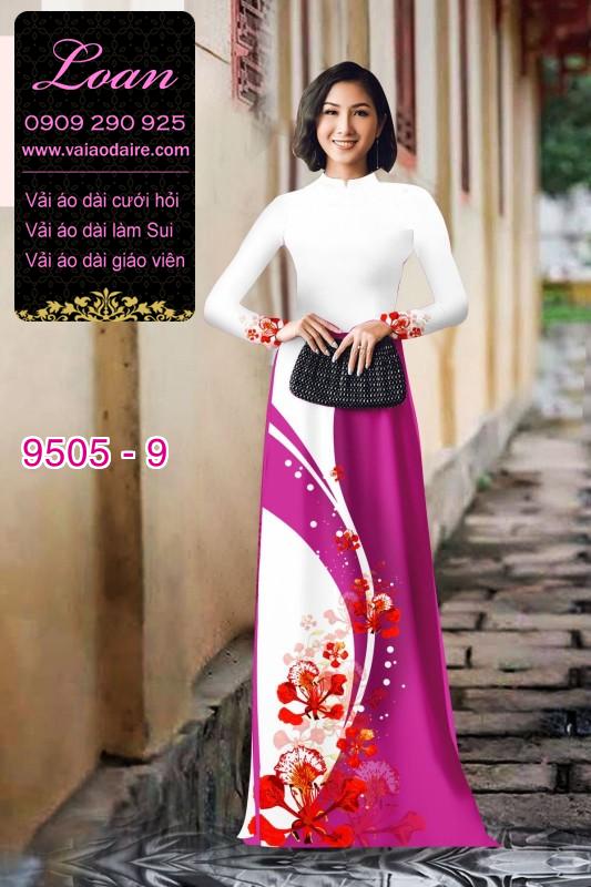 Vải áo dài hoa Phượng