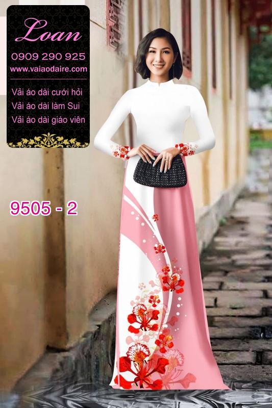 Vải áo dài hoa Phượng