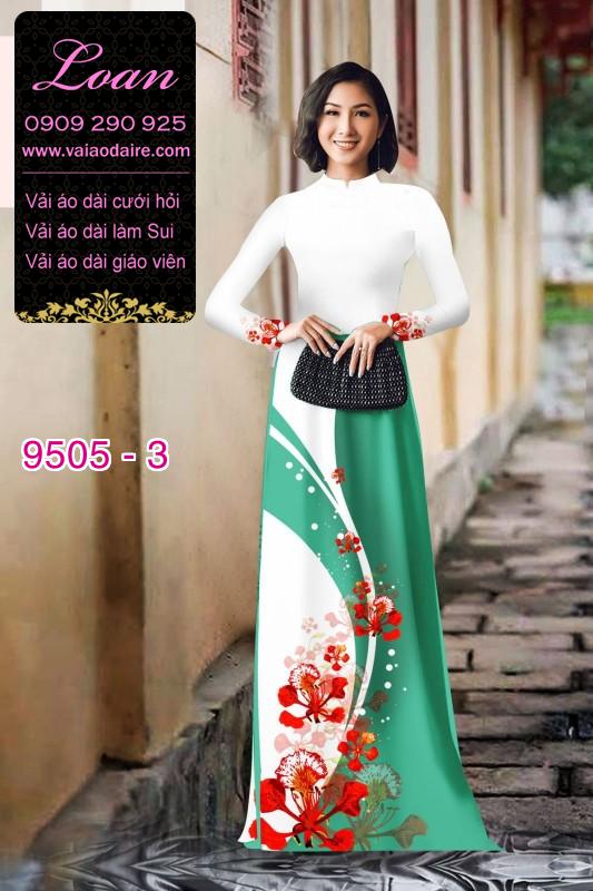Vải áo dài hoa Phượng