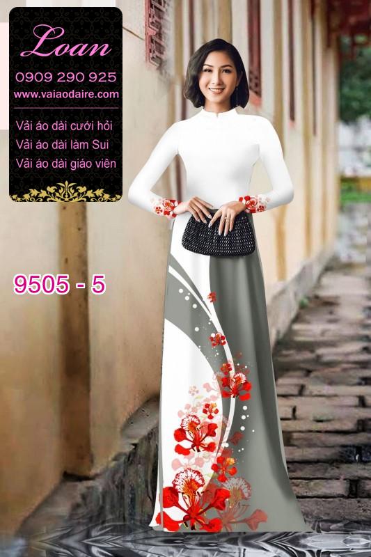 Vải áo dài hoa Phượng