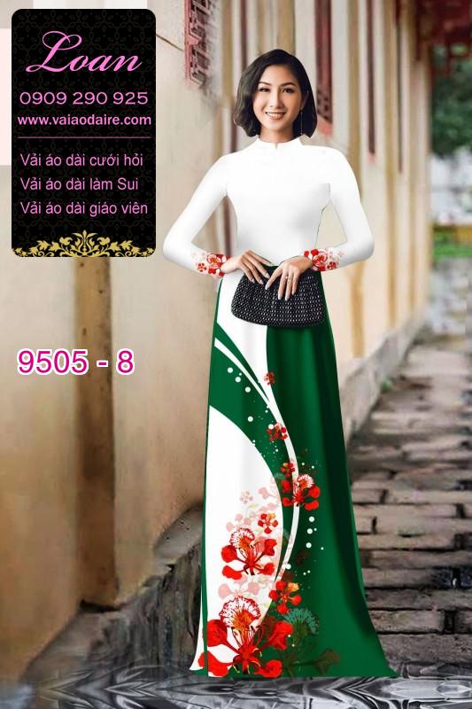 Vải áo dài hoa Phượng