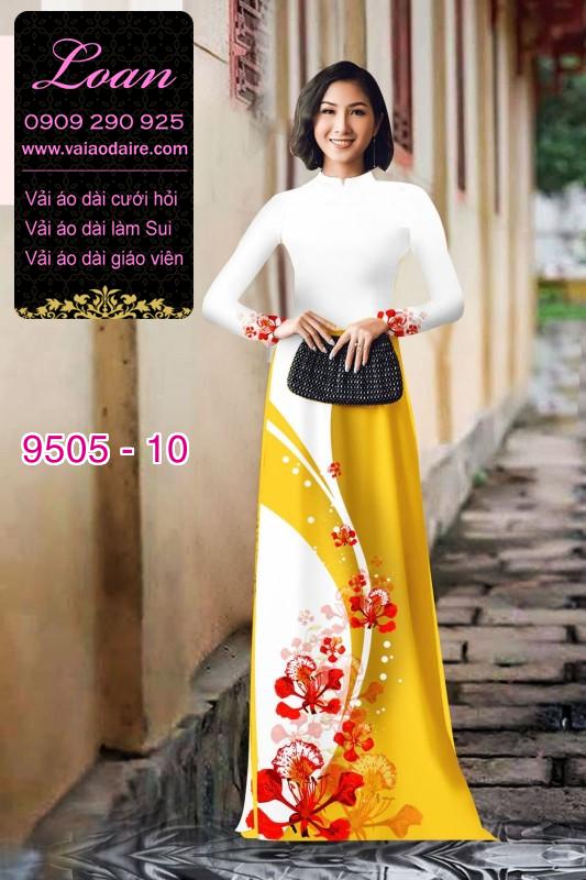 Vải áo dài hoa Phượng