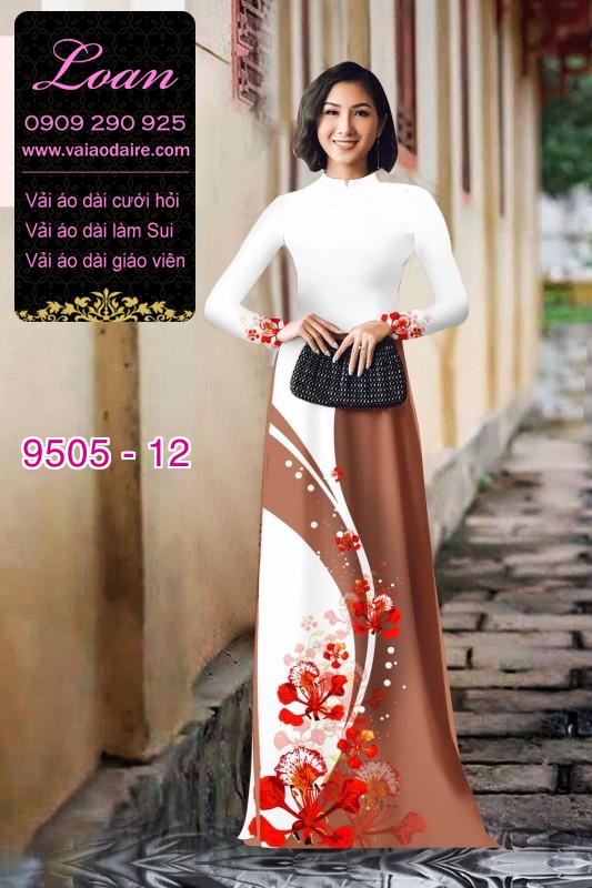Vải áo dài hoa Phượng
