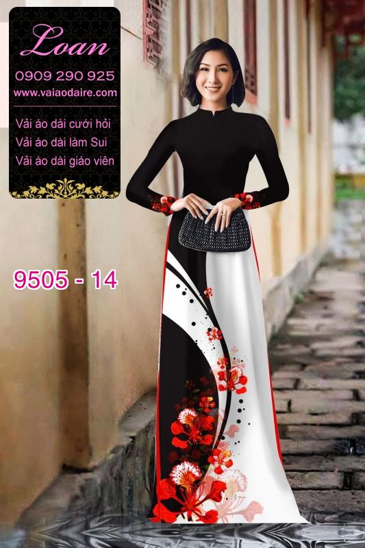 Vải áo dài hoa Phượng