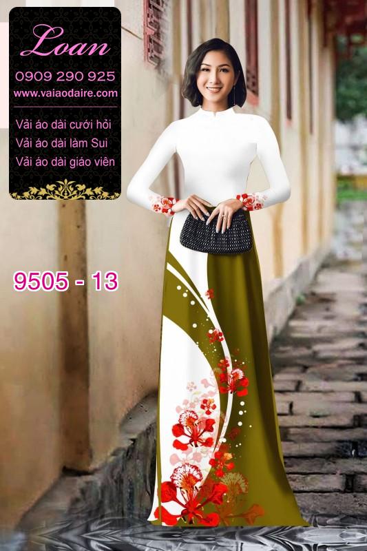 Vải áo dài hoa Phượng