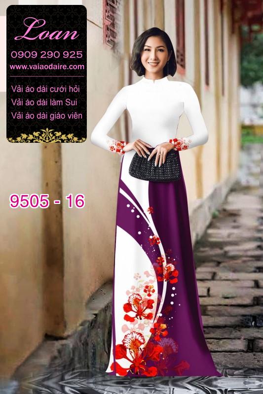 Vải áo dài hoa Phượng