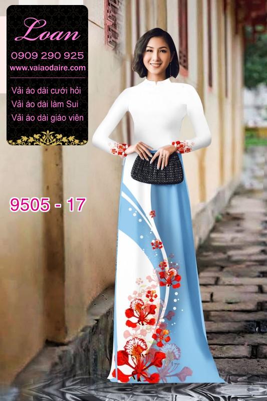 Vải áo dài hoa Phượng