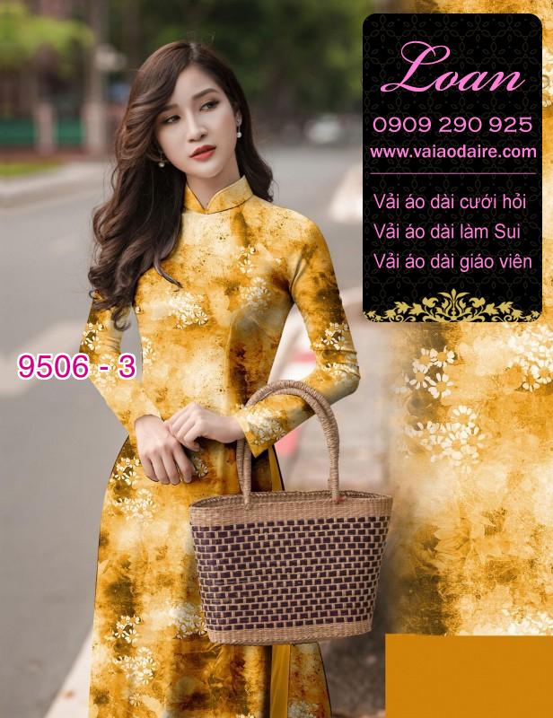 Vải áo dài hoa toàn thân Vải áo dài hoa toàn thân