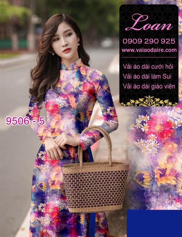 Vải áo dài hoa toàn thân Vải áo dài hoa toàn thân