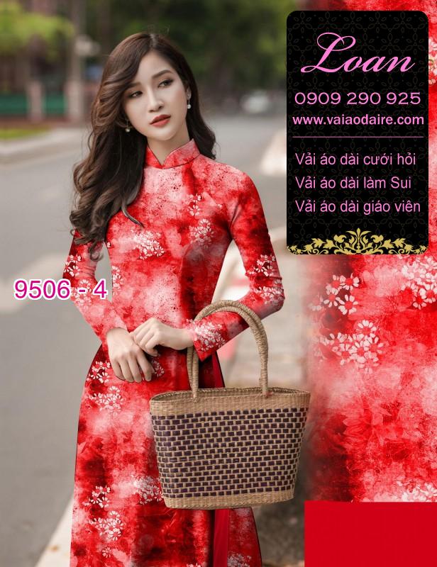 Vải áo dài hoa toàn thân Vải áo dài hoa toàn thân