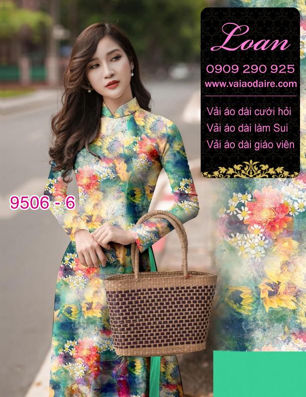 Vải áo dài hoa toàn thân Vải áo dài hoa toàn thân