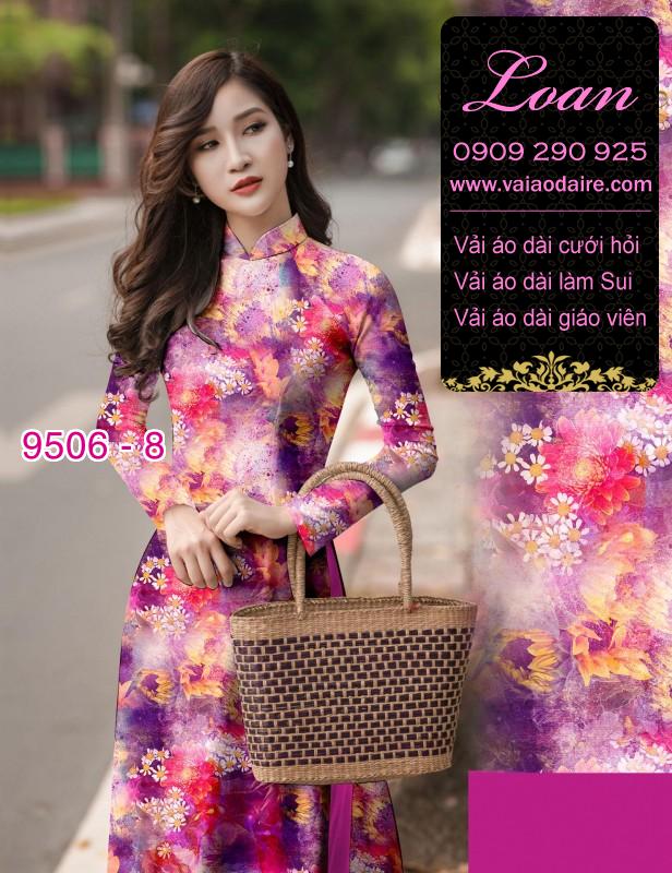 Vải áo dài hoa toàn thân Vải áo dài hoa toàn thân
