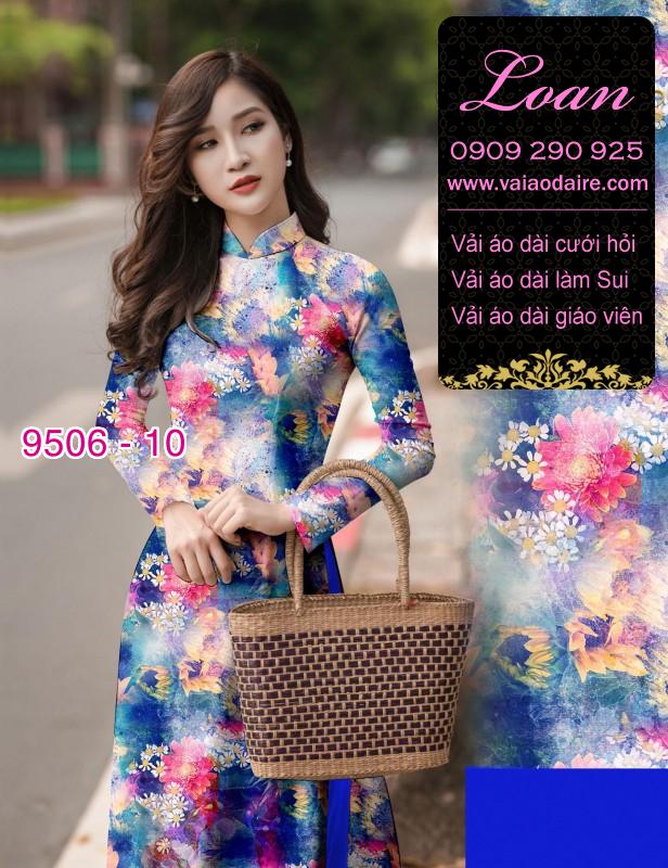 Vải áo dài hoa toàn thân Vải áo dài hoa toàn thân