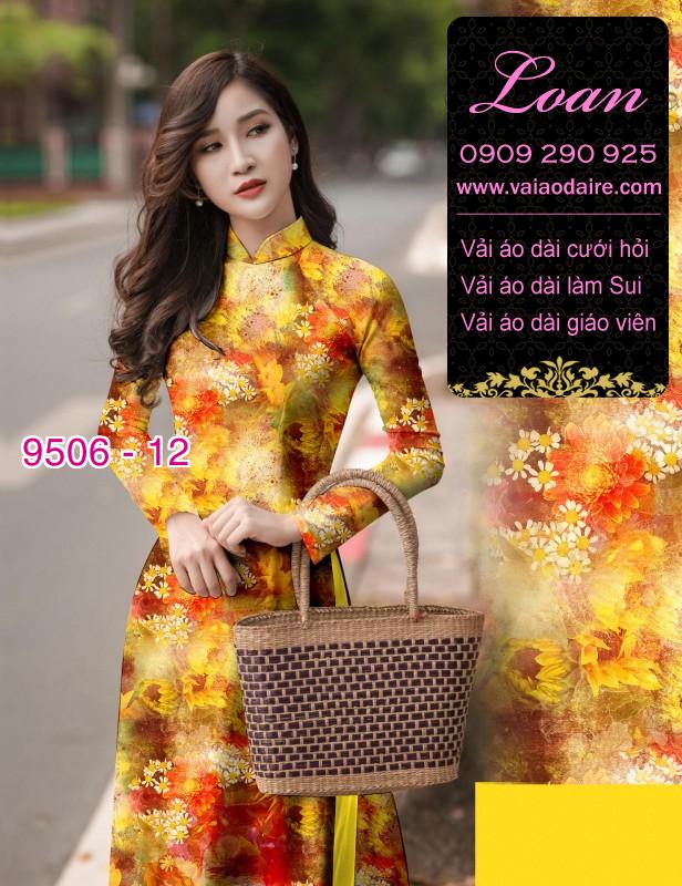 Vải áo dài hoa toàn thân Vải áo dài hoa toàn thân