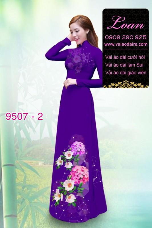 Vải áo dài hoa 3D