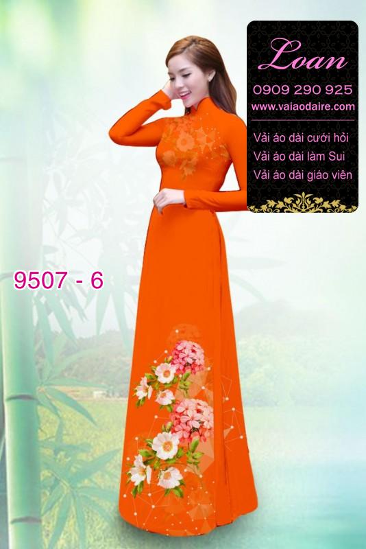 Vải áo dài hoa 3D