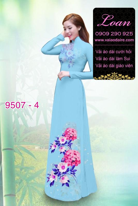 Vải áo dài hoa 3D