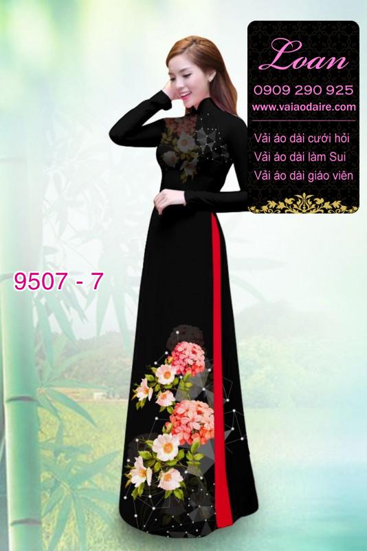 Vải áo dài hoa 3D