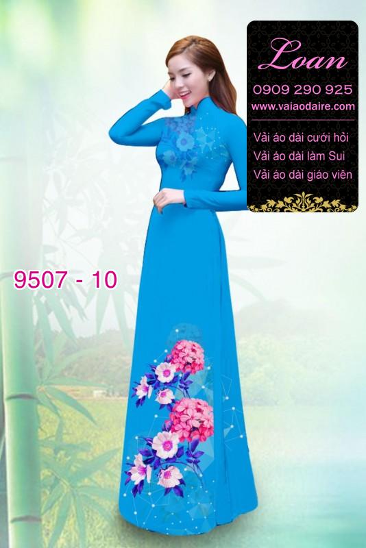 Vải áo dài hoa 3D