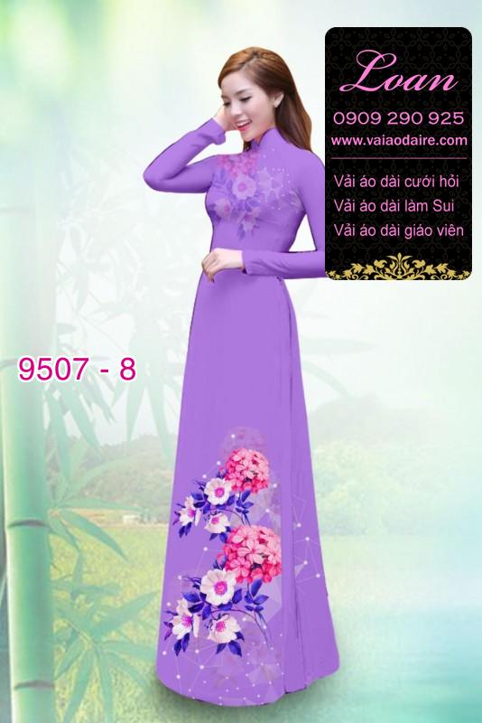 Vải áo dài hoa 3D
