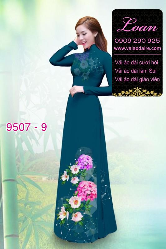 Vải áo dài hoa 3D