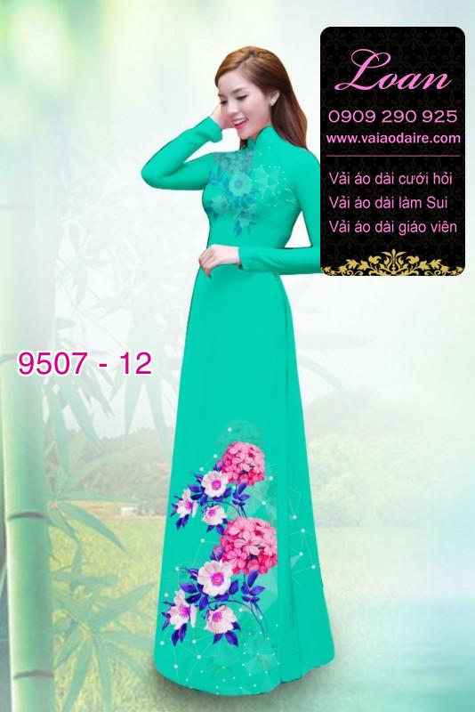 Vải áo dài hoa 3D