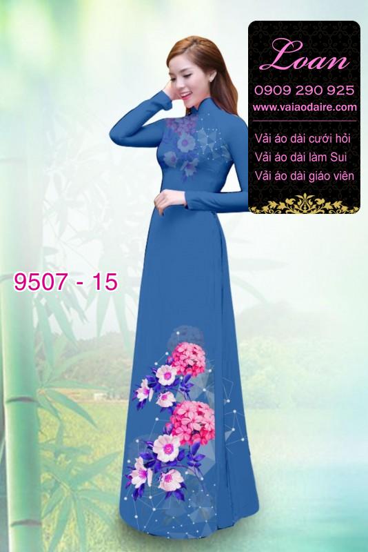 Vải áo dài hoa 3D