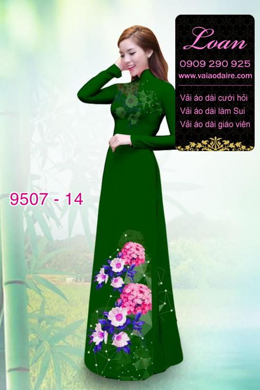 Vải áo dài hoa 3D