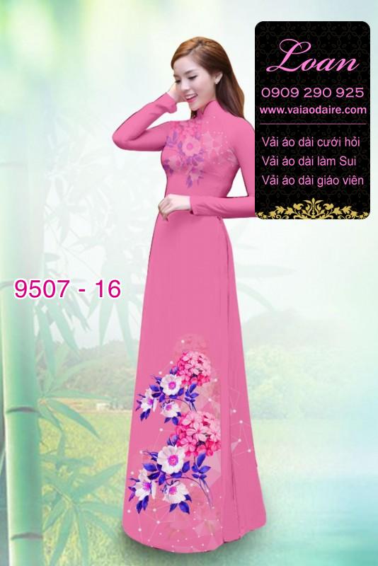 Vải áo dài hoa 3D