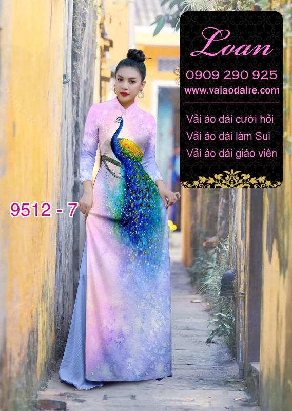 Vải áo dài chim Công Vải áo dài chim Công