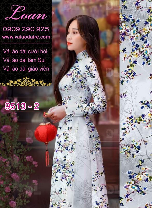 Vải áo dài hoa nhí Vải áo dài hoa nhí