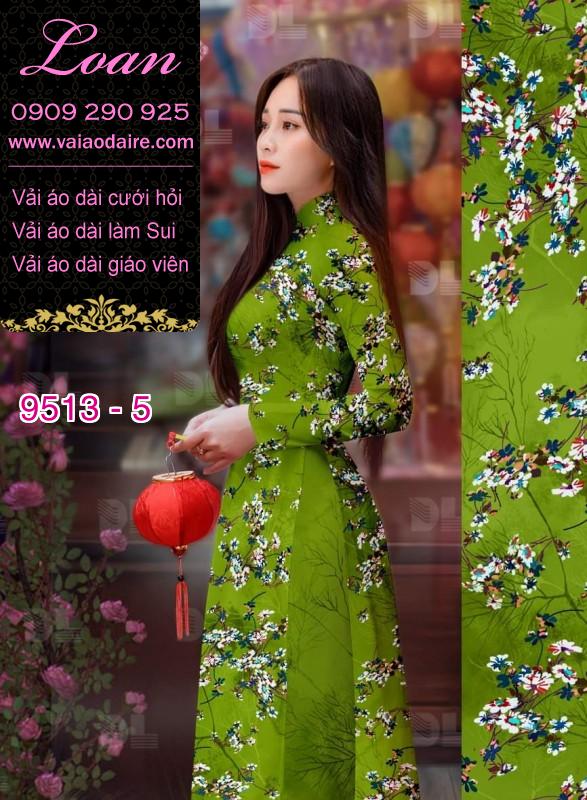 Vải áo dài hoa nhí Vải áo dài hoa nhí