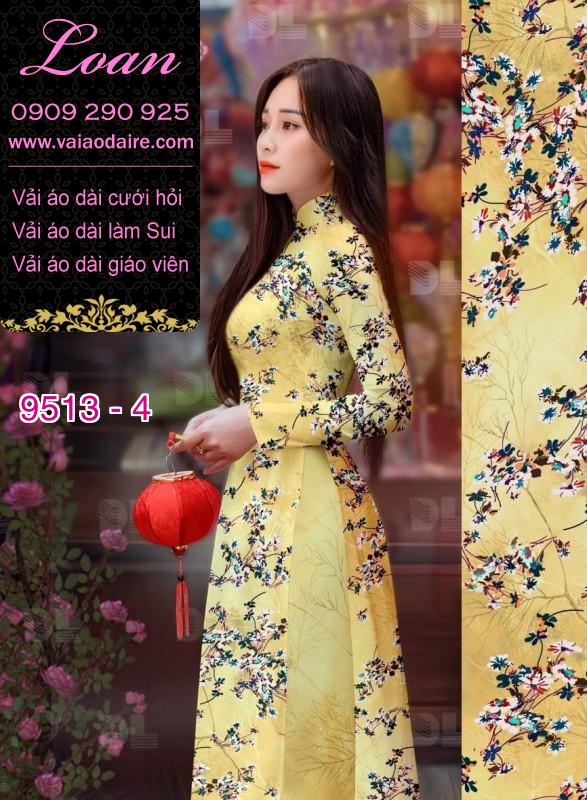 Vải áo dài hoa nhí Vải áo dài hoa nhí