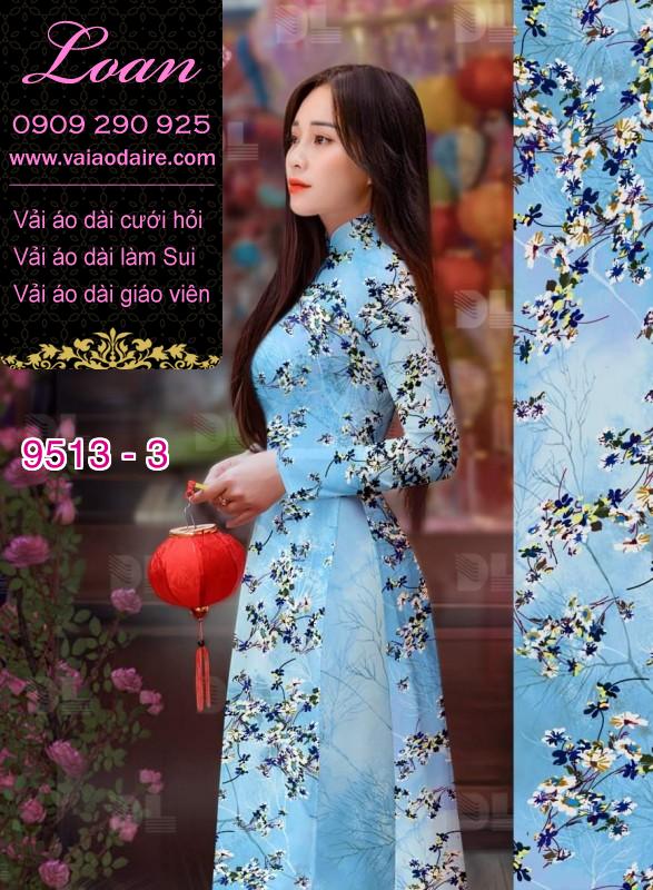 Vải áo dài hoa nhí Vải áo dài hoa nhí